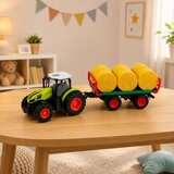  Remote Controlled RC Farm Tractor with Hay Bale Trailer and Lights 1:24 | Shoptok.si