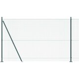 vidaXL zavarena ograda s 13 flanged postovima Zelena 1.6x25 m Čelik | shoptok.hr
