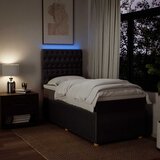  Krevet s oprugama i madracem tamnosmeđi 80x200 cm od tkanine | shoptok.hr