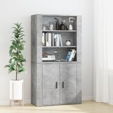 Visoka komoda siva betona od konstruiranog drva | shoptok.hr