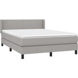  Box spring s madracem svjetlosivi 140x200 cm od tkanine | shoptok.hr