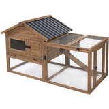 TIAKI kućica za kuniće - Kućica s integriranim vanjskim ograđenim prostorom: D 159,5 x Š 80,4 x V 91,4 cm | shoptok.hr