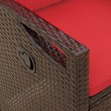  Vrtna klupa Smeđa i crvena 105 x 60 x 112 cm Čelik i poliester | shoptok.hr