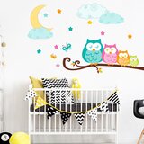 Ambiance Stenska nalepka Owls in family Cene