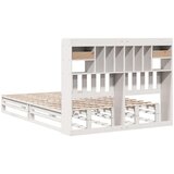 vidaXL Knjižna postelja brez vzmetnice bela 150x200 cm trdna borovina | Shoptok.si
