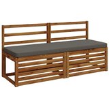  Jastučići za klupe - 2 dijela VUGHT 2 kom. 100% poliester Siva - Siva (melange) 150 x 50 cm 2 | shoptok.hr