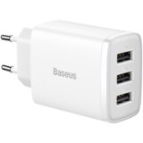 Baseus COMPACT WALL CHARGER – 3XUSB – 17W (CCXJ020102) WHITE | Eponuda.ba