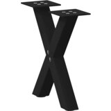 Furnova Noge kavne mize v obliki črke X 2 kosa črna 30x(30-31) cm jeklo, (21915509) Cene