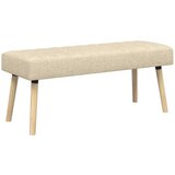  Klupa s utorima Krem 110 x 40 x 46 cm Tkanina | Eponuda.com