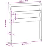  Naslon 2 kom. Prirodna 58,5 x 8 x 60 cm Čvrsto drvo akacije | shoptok.hr