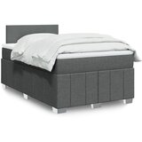 vidaXL Krevet s oprugama i madracem tamnosivi 120 x 200 cm od tkanine | shoptok.hr