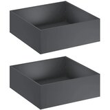  Vrtna saksija 2 kom. Antracit 40 x 40 x 20 cm Čelična vrata - Antracit 40 x 40 x 20 cm 2 | shoptok.hr