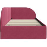  Kutni okvir kreveta Vinska crvena 90 cm x 190 cm Baršun | shoptok.hr