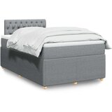  Krevet s oprugama i madracem svjetlosivi 120x190 cm od tkanine | shoptok.hr
