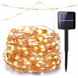  LED solarni dekorativni lanac 200xLED/1,2V 800 mAh 12 m IP44 crna Cene