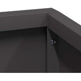  Vrtna saksija Crna 80 x 80 x 50 cm Čelična vrata | shoptok.hr
