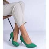 Gemre Mikolada green classic faux leather pumps | Shoptok.si