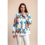 Fenzy Plus Size Bluza S Cvjetnim Printom, Bijela | shoptok.hr