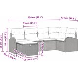  Set sofe 6 kom. Crna i Krema poliratan | shoptok.hr