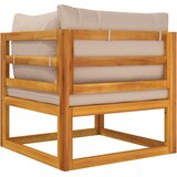  Modularna kutna sofa sa smeđesivim jastucima od bagremovog drva | Eponuda.com