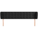  Uzglavlje s ušima crno 163x23x78/88 cm baršunasto | shoptok.hr