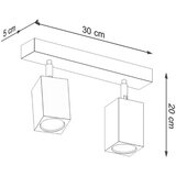  Sollux SL.1036 - Spot svetiljka KEKE 2xGU10/40W/230V hrast | Eponuda.com