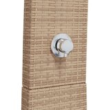 vidaXL vanjski tuš bež 55x60x224 cm od poliratana i bagremovog drva | shoptok.hr