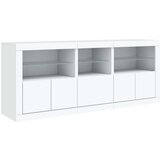  Komoda z LED lučkami bela 162x37x67 cm | Shoptok.si