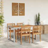  Stol za vrt Siva 140 x 80 x 75 cm Čvrsto drvo akacije | Eponuda.ba