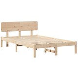  Krevetna konstrukcija Prirodna 135 x 190 cm Čvrsto borovo drvo | Eponuda.com