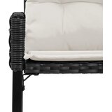  Vanjska klupa s jastukom Crna i krem-bijela 118 x 55 x 82 cm | Eponuda.com