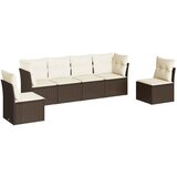  The Living Store Vrtna sedežna garnitura 6-delna z blazinami rjav poli ratan - Vrtna Sedežna Garniture, (21450968) | Shoptok.si