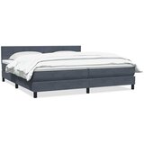 Krevet s oprugama i madracem tamnosivi 180x210 cm baršunasti | Eponuda.com
