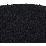 vidaXL Otirač crni poluokrugli 50x80 cm čupavi od kokosovih vlakana | shoptok.hr