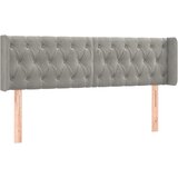  Uzglavlje s ušima svjetlosivo 147x16x78/88 cm baršunasto | shoptok.hr