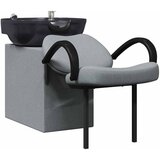vidaXL Stolica za šampon Svetlo siva in črna 63 x 141 x 92 cm blago, (5000132866) Cene