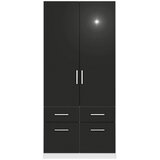 Rauch Möbel omara s klasičnimi vrati, siva, bela | Shoptok.si