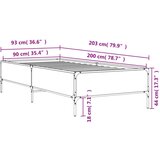  Okvir za krevet boja hrasta 90x200 cm konstruirano drvo i metal | shoptok.hr