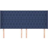  Uzglavlje s ušima plavi 183x16x118/128 cm od tkanine | shoptok.hr