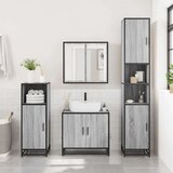  Kopalniško pohištvo 4 kosi siva sonoma inženirski les | Shoptok.si
