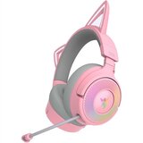 Razer naglavne brezžične gaming slušalke Kraken Kitty V3 Pro, roza | Shoptok.si