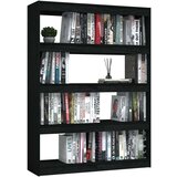 vidaXL knjižna omara za razdelitev prostora črna 100x30x135,5 cm | Shoptok.si