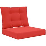  Jastuk za vanjsku sofU 2 pcs Crvena Poliester - Crvena 60 x 60 cm 1x sjedalo +1x naslon (2D s bartagom) | shoptok.hr