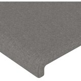 vidaXL LED posteljno vzglavje temno sivo 200x5x118/128 cm blago | Shoptok.si
