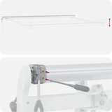 vidaXL Avtomatska retraktibilna tenda Bela 500x300 cm | Shoptok.si