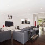 Kondela Konzolna miza, črna, APOLOS | Shoptok.si