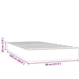  Madrac s oprugama srednje tvrdoće tamnosivi 80x220x20 cm baršunasti | shoptok.hr