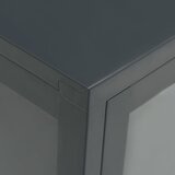  Komoda antracit 105 x 35 x 70 cm od čelika i stakla | Eponuda.com