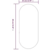  Zidno ogledalo crna 80x35 cm ovalno | shoptok.hr
