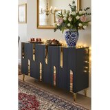 Hanah home komoda Nota 120, 120 cm, antracit / zlatna | Eponuda.com